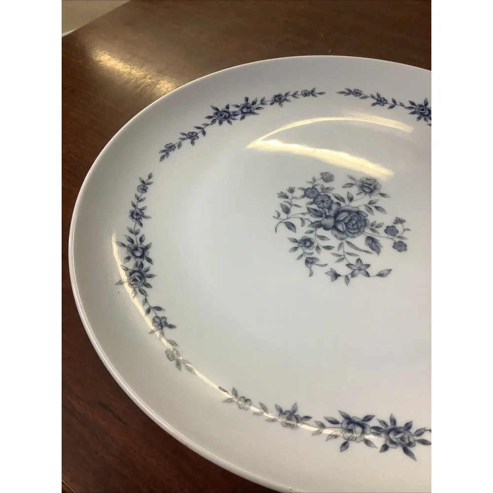 Vintage Blue Brocade by Elite Creation Dinner Plate (Replacement) 1960-1970's